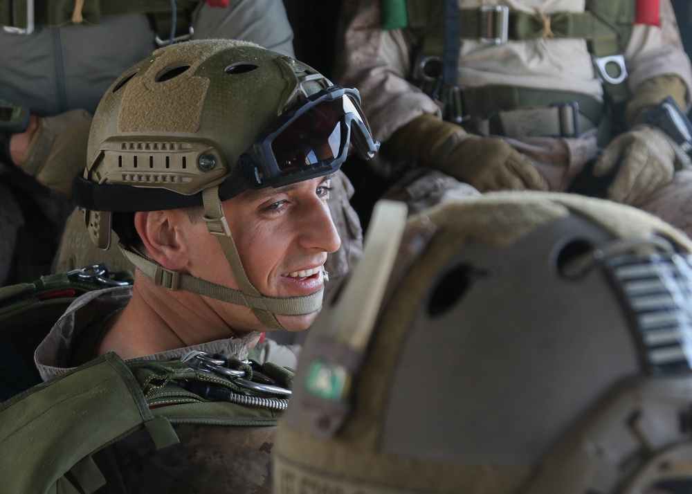 Army Aviation support Marine HALO drops