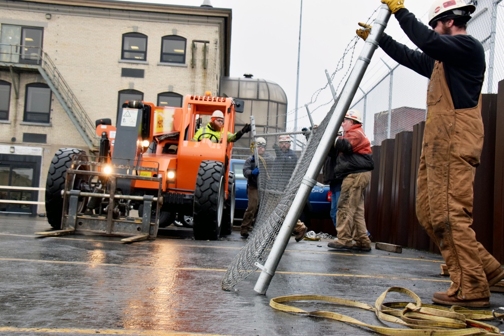 Parking lot gate removal