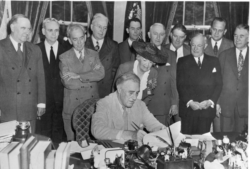 FDR signs GI Bill of Rights 1944