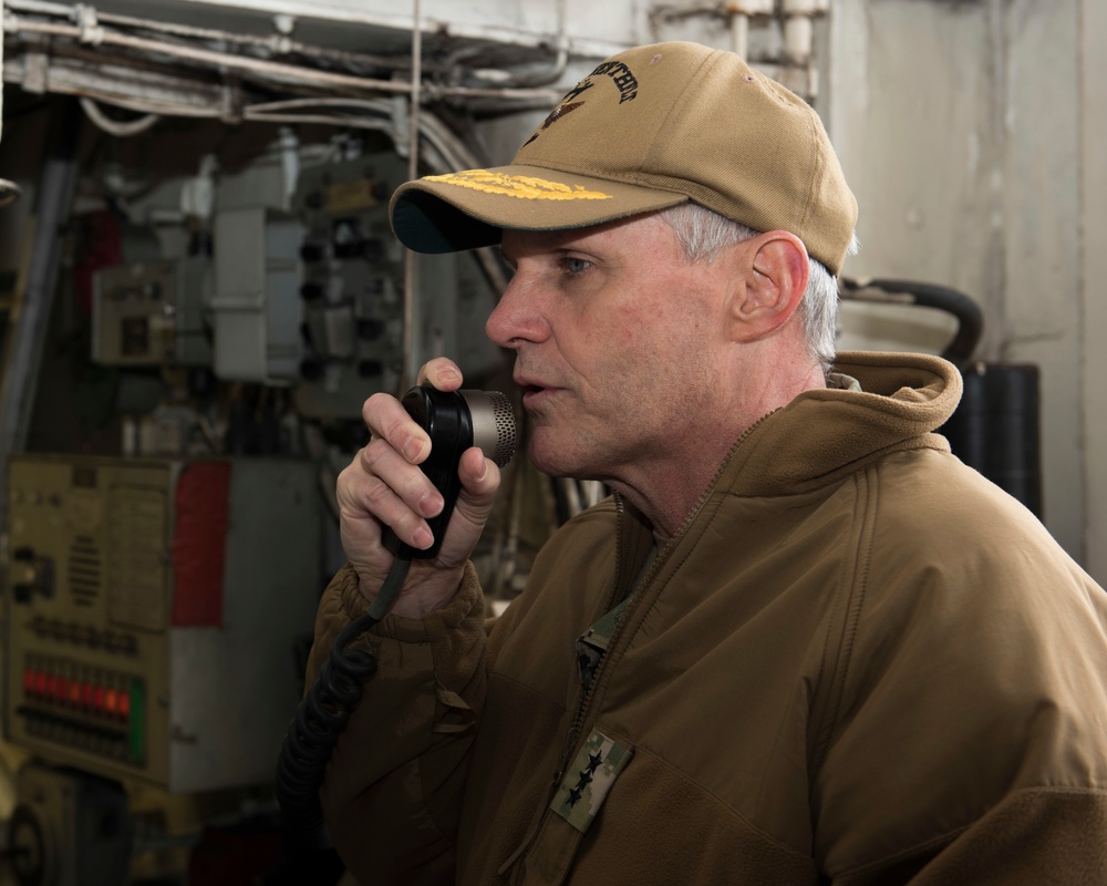 Vice Adm. Sawyer Tours USS Wasp