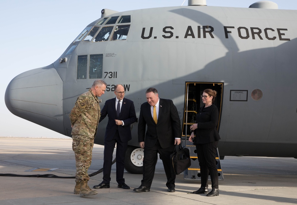 Secretary of State visits troops in Baghdad