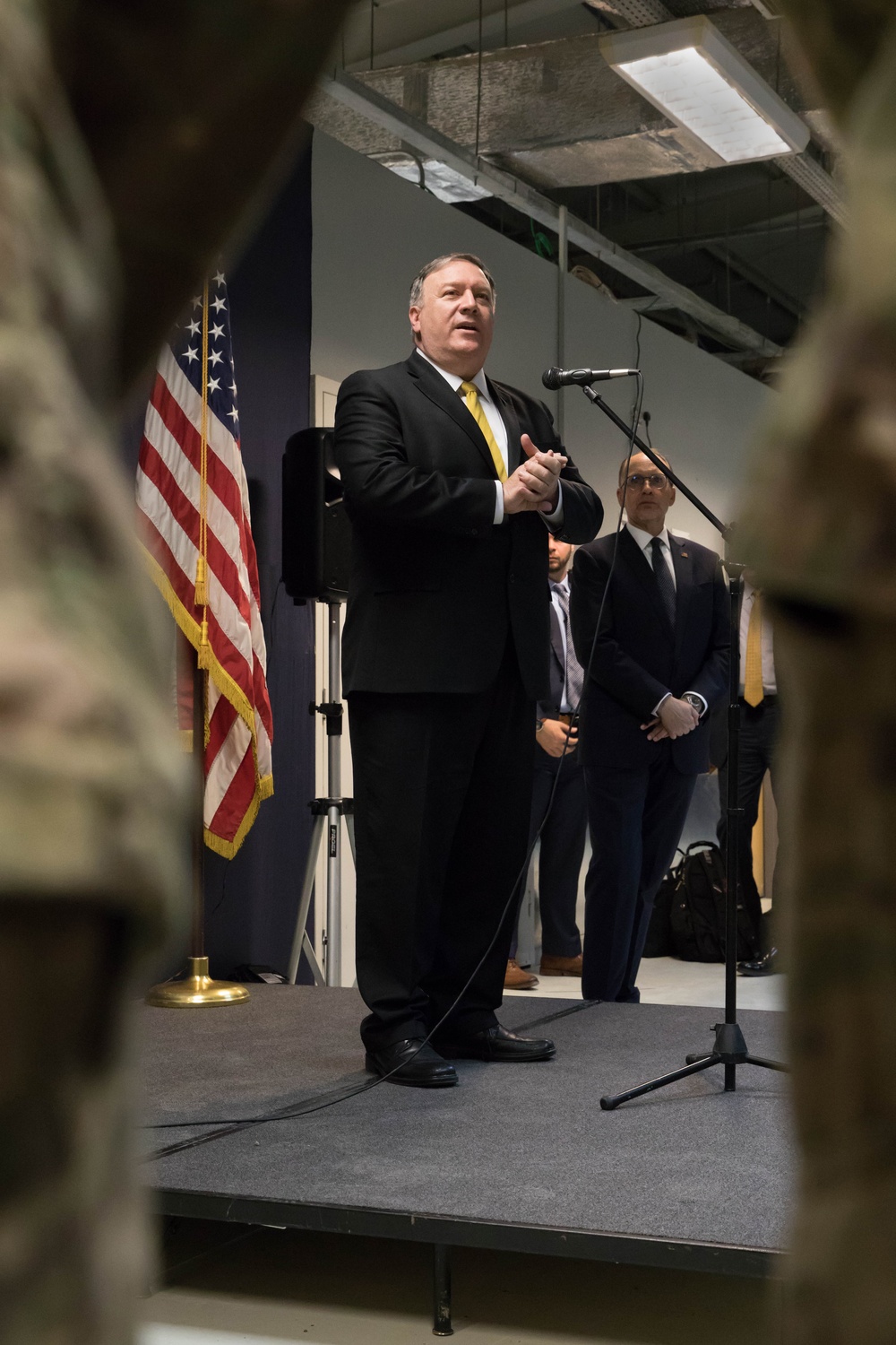 Secretary of State visits troops in Baghdad