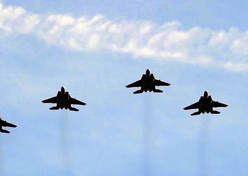 F-15 flyover for gubernaorial inauguration