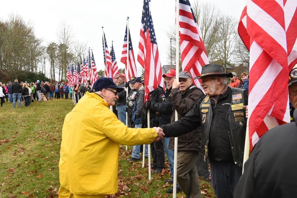 Wreaths Across America event held at National Veterans Cemetery in Bourne, Mass.