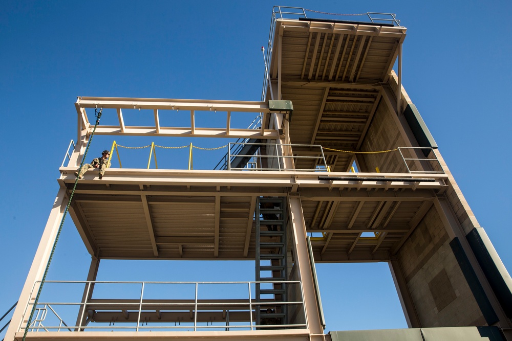 Coming in fast: Marines with 3/5 fast-rope at Camp Pendleton