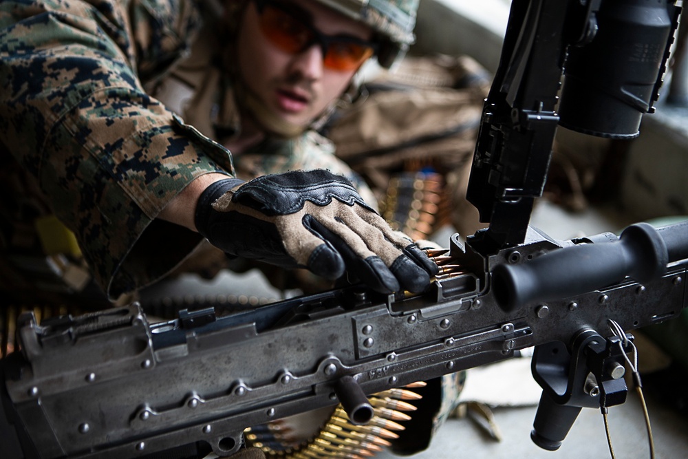 Charlie Company Marines build machine gun, designated marksman capabilities