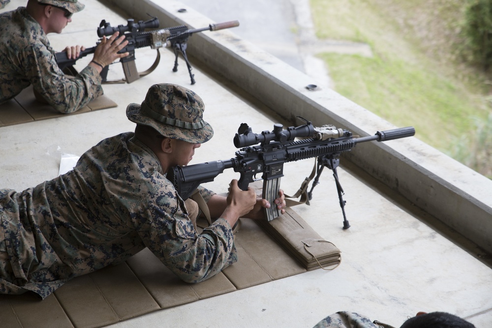 Charlie Company Marines build machine gun, designated marksmen capabilities