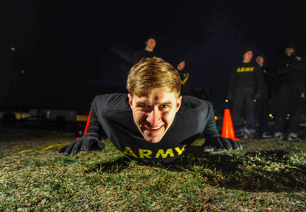 Sky Soldier executes the hand release pushup during ACFT