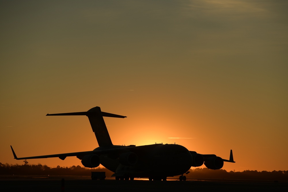 Flightline at sunrise