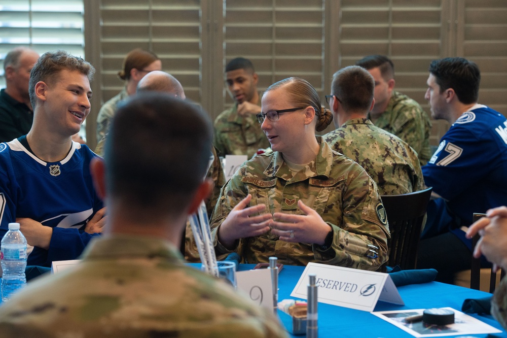 Tampa Bay Lightning hosts military appreciation luncheon for MacDill service members