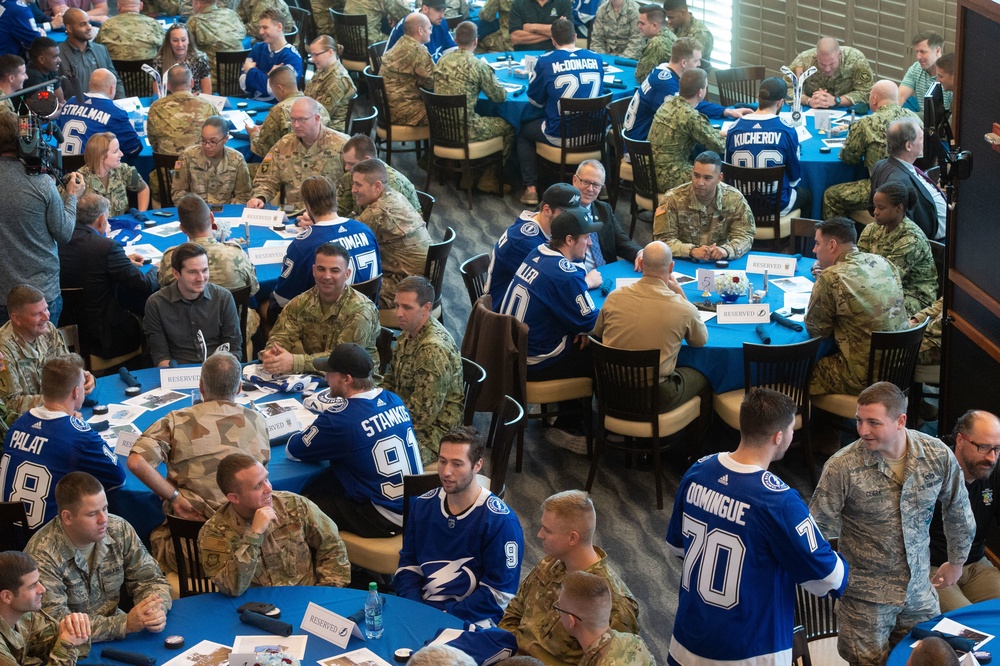 Tampa Bay Lightning hosts military appreciation luncheon for MacDill service members