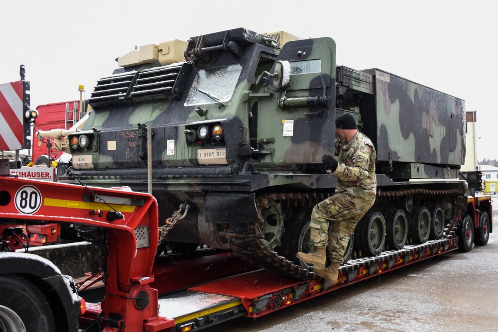 MLRS delivery to Grafenwoehr, Germany