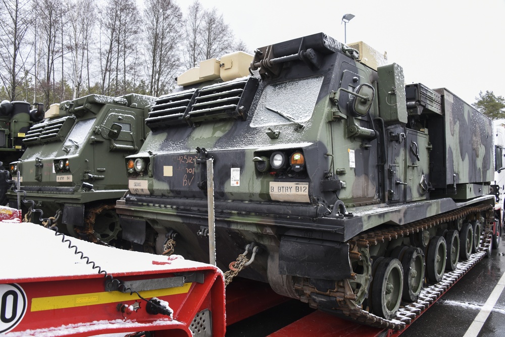 MLRS delivery to Grafenwoehr, Germany