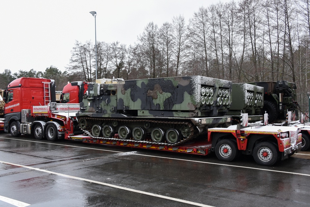 MLRS delivery to Grafenwoehr, Germany