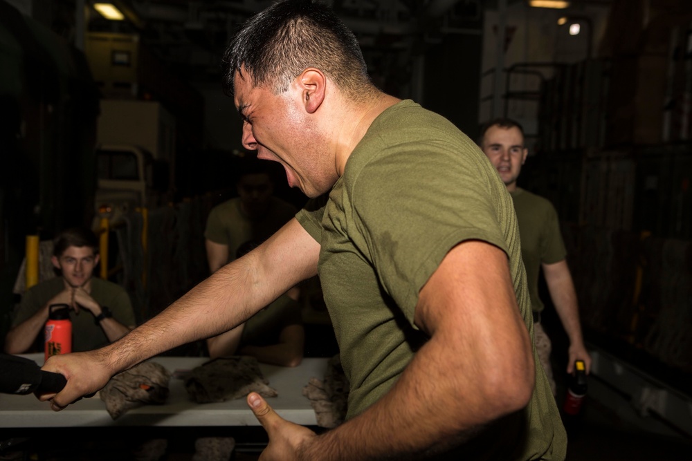 OC Spray on the USS Essex