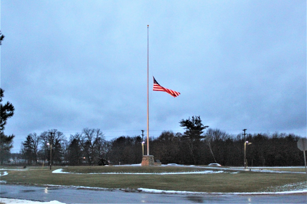 Fort McCoy displays United States flag at half-staff in honor of former SECDEF