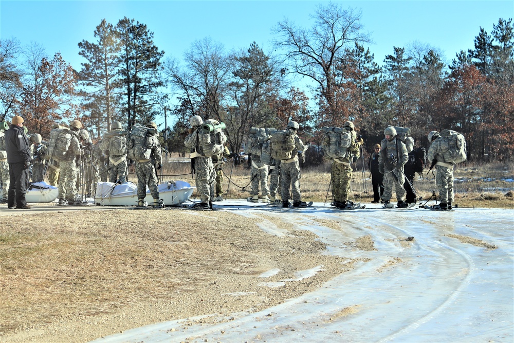 Students build snowshoeing skills during cold-weather training at Fort McCoy