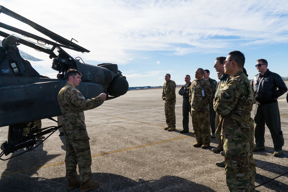 AH-64D Apache helicopter visits Team JSTARS