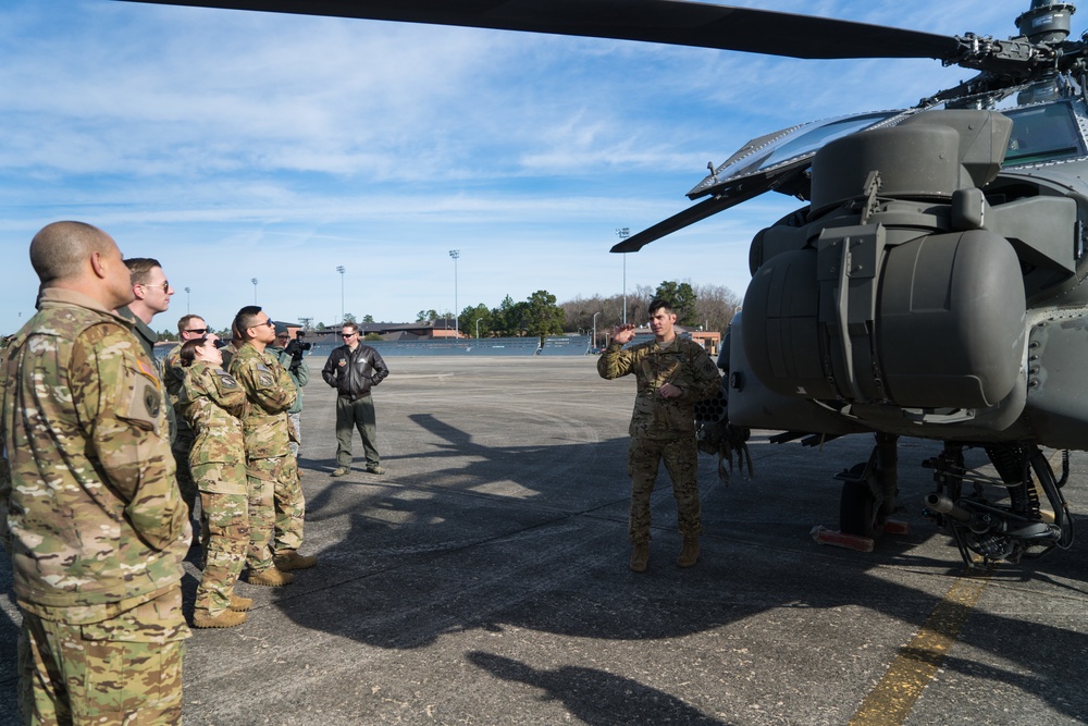AH-64D Apache helicopter visits Team JSTARS
