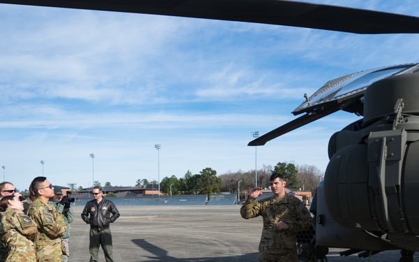 AH-64D Apache helicopter visits Team JSTARS