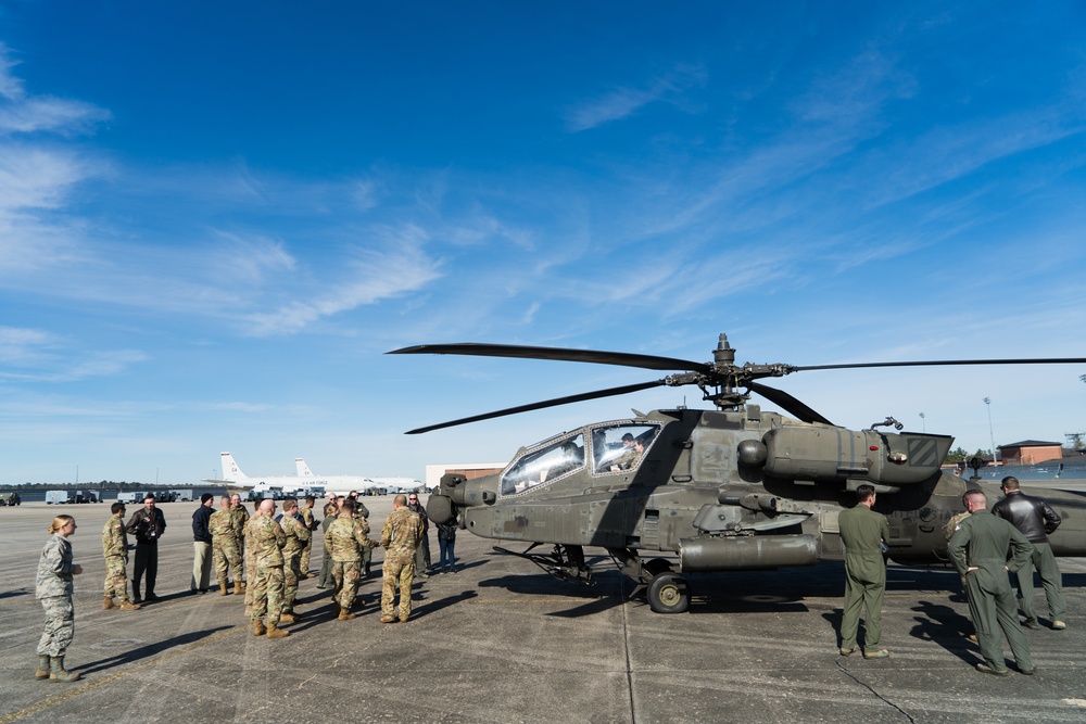 AH-64D Apache helicopter visits Team JSTARS