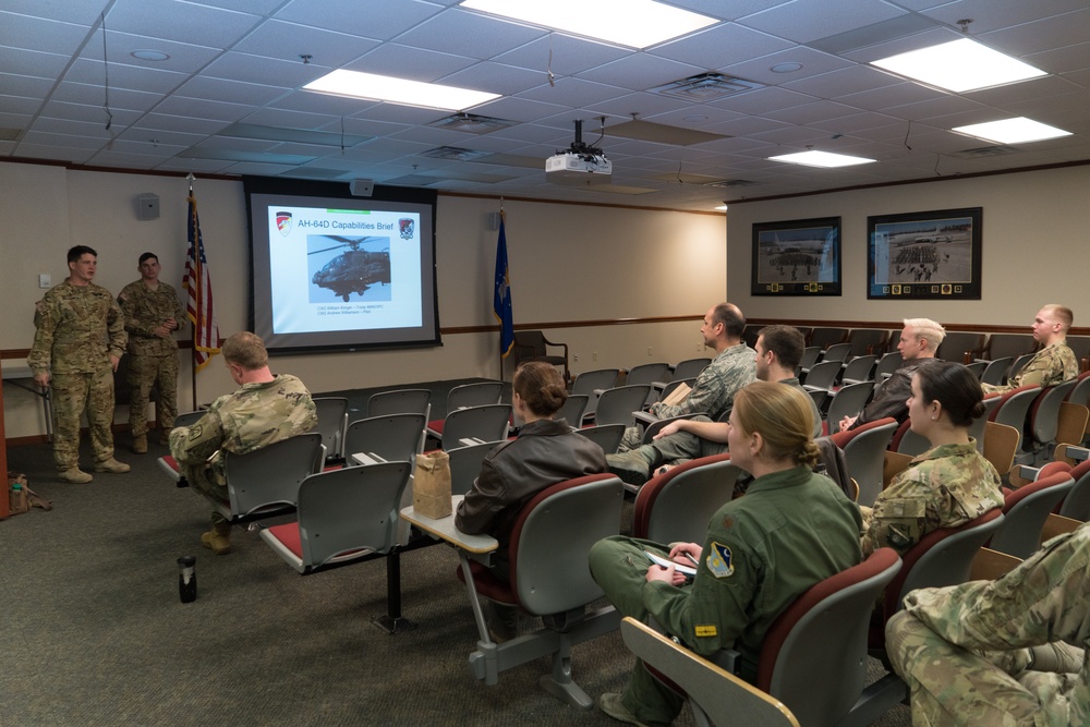 AH-64D Apache helicopter visits Team JSTARS