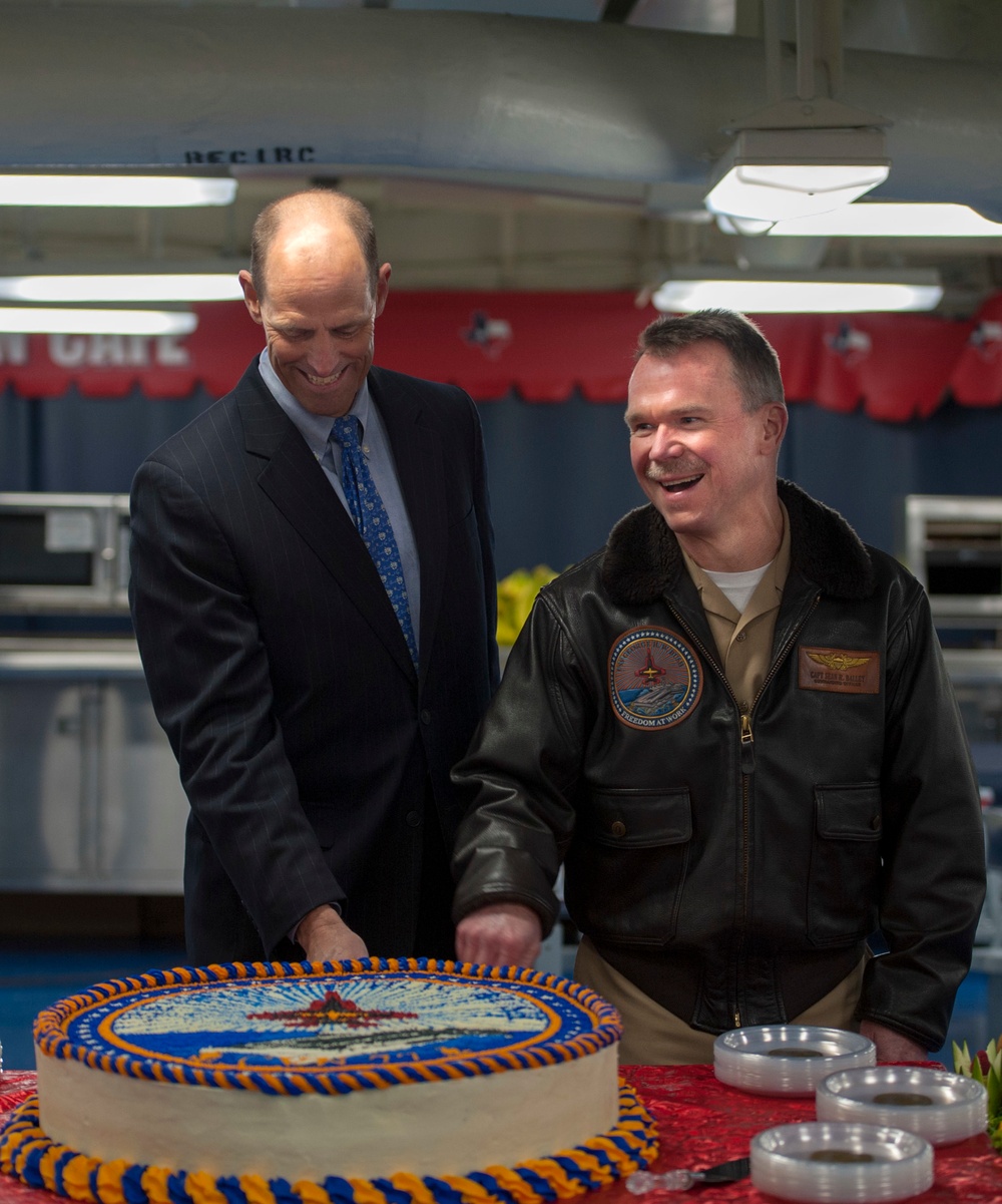 Commanding Officer Cuts Cake