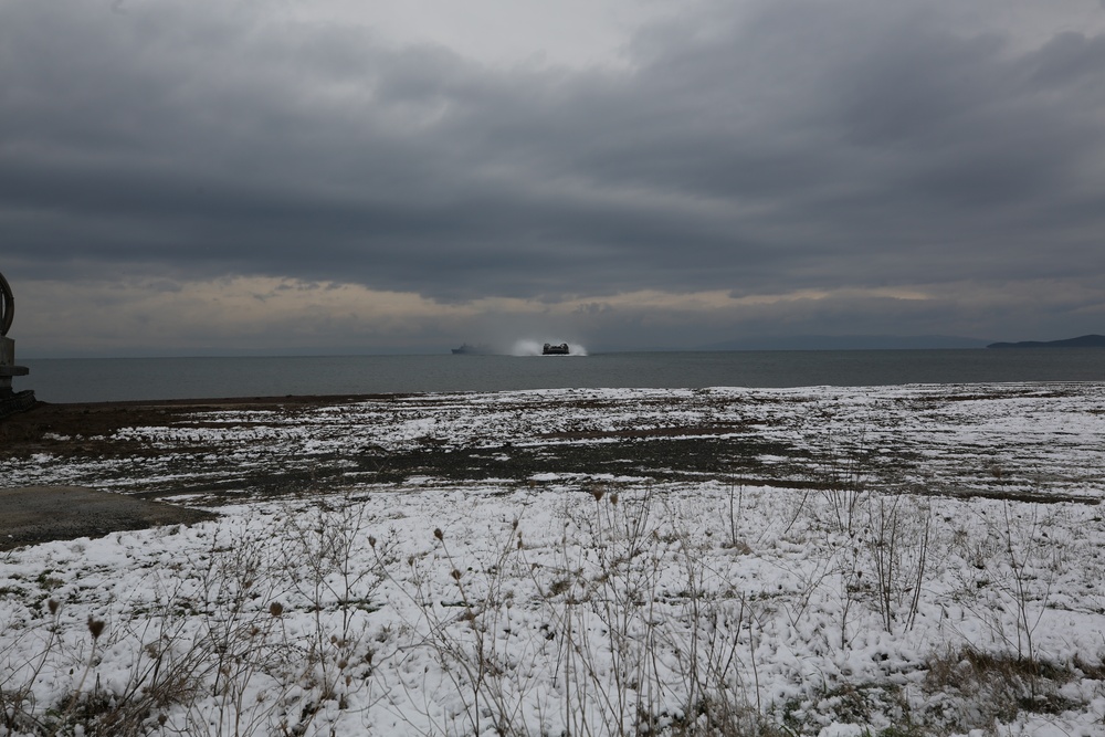 LCACs land ashore in Greece for Exercise Alexander the Great 2019