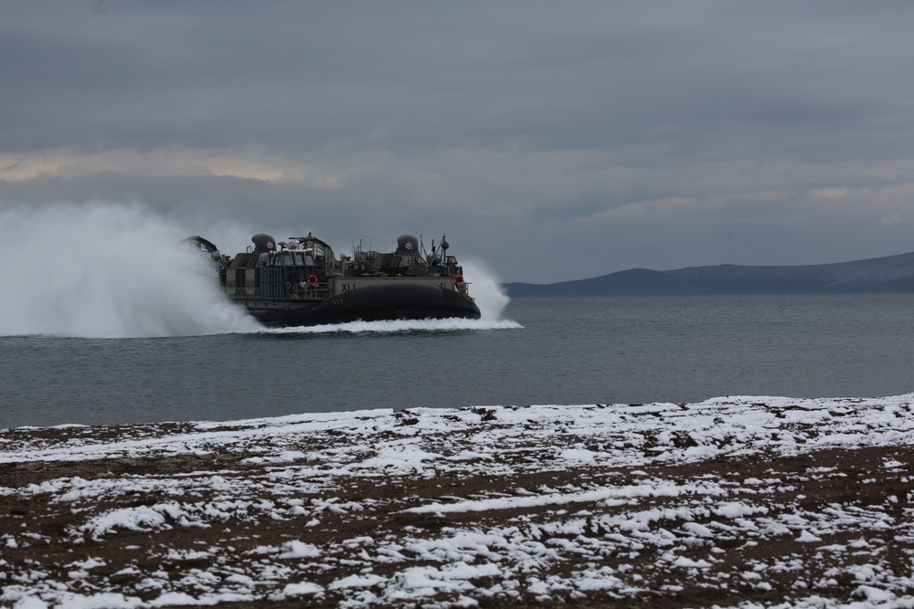 LCACs land ashore in Greece for Exercise Alexander the Great 2019