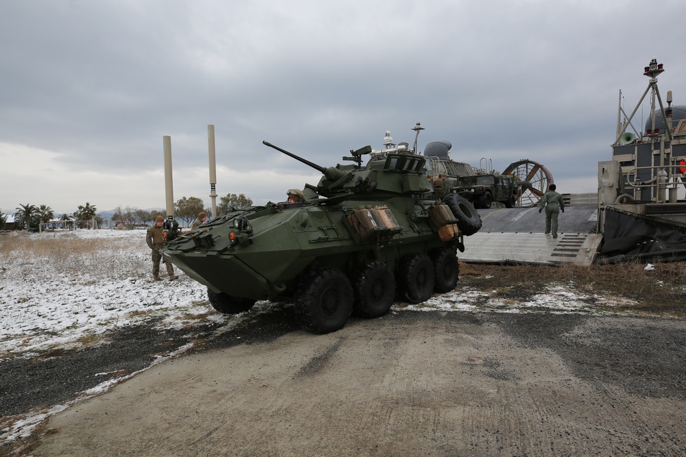 LCACs land ashore in Greece for Exercise Alexander the Great 2019