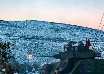U.S. Marine LAVs train in Volos, Greece during ATG 2019
