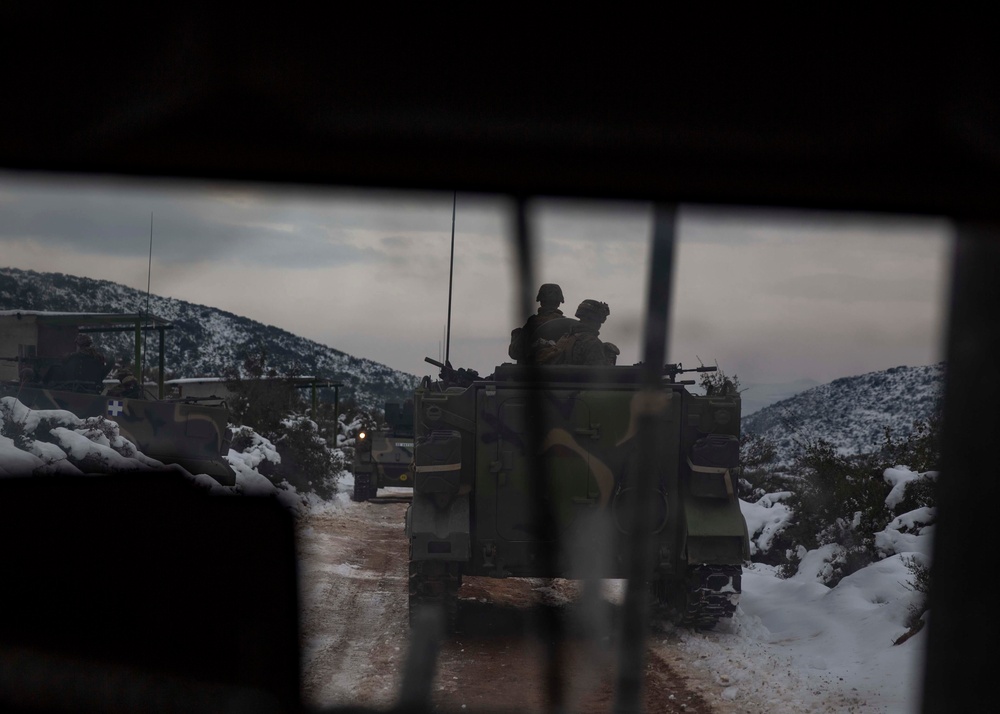 U.S. Marine train with Hellenic Marines in Volos, Greece during ATG 2019