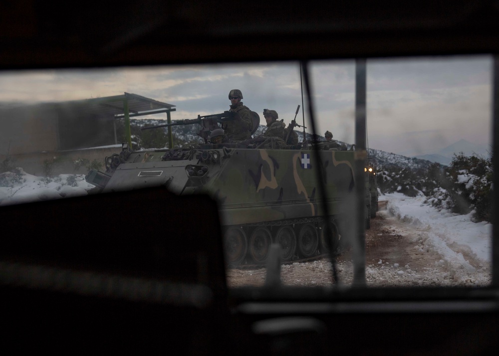 U.S. Marine train with Hellenic Marines in Volos, Greece during ATG 2019
