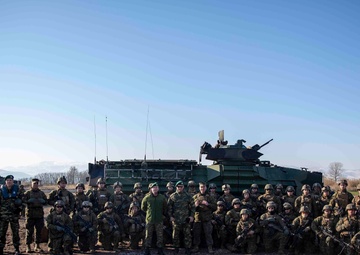 U.S. Marine demonstrate an amphibious assault to the Hellenic Marines in Volos, Greece during ATG 2019