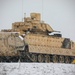 91st Brigade Engineer Battalion Bradley’s Train in the Snow of Grafenwoehr, Germany