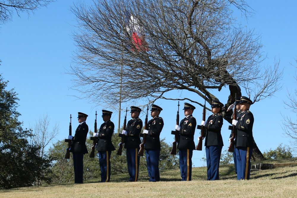 Rendering of Military Funeral Honors for Richard A. Overton
