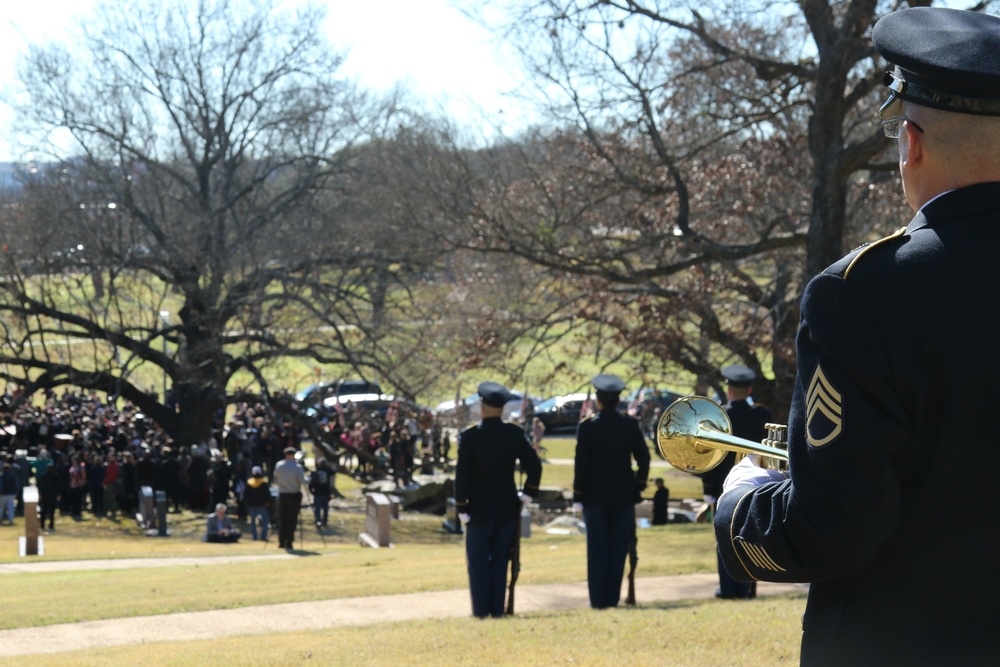 Rendering of Military Funeral Honors for Richard A. Overton