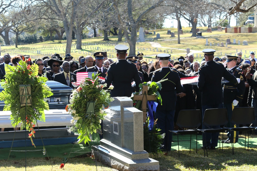 Rendering of Military Funeral Honors for Richard A. Overton