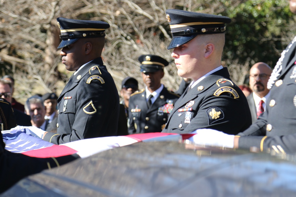 Rendering of Military Funeral Honors for Richard A. Overton