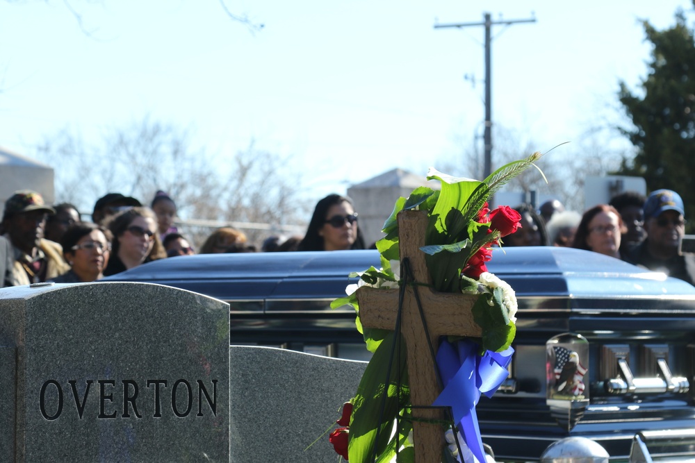 Rendering of Military Funeral Honors for Richard A. Overton