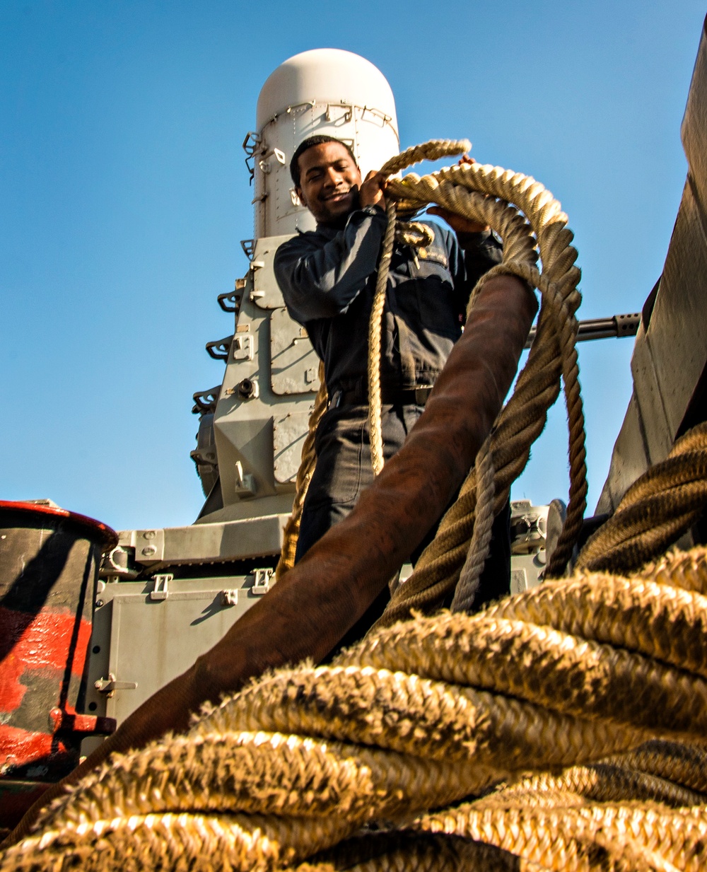 USS Wasp Sailors at Sea