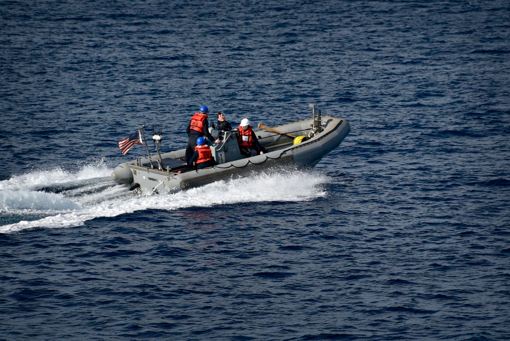 USS Wasp Sailors at Sea