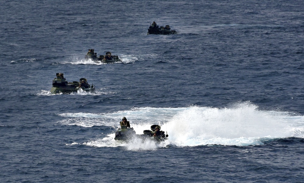 USS Wasp Sailors and Marines at Sea