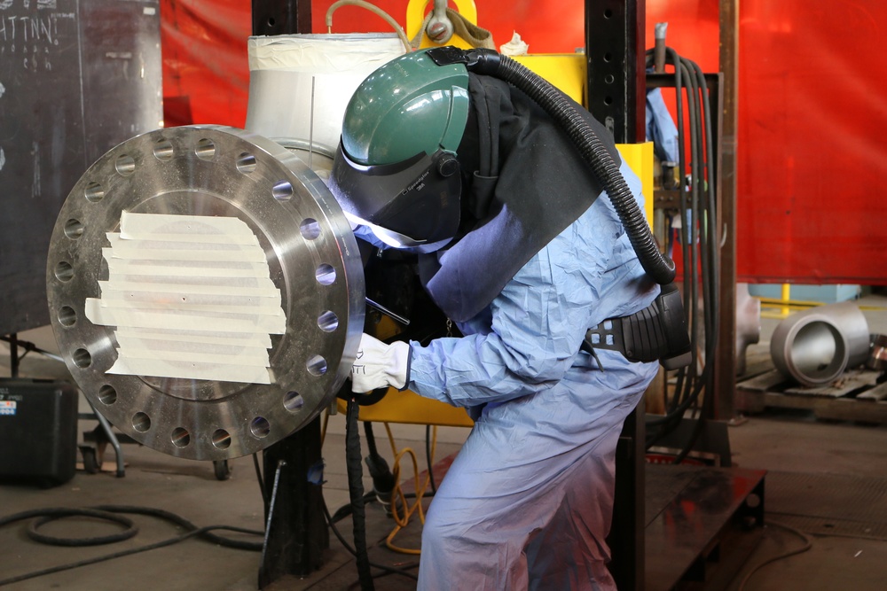 Model Shop welders complete works of arc in support of Arnold Air Force Base mission