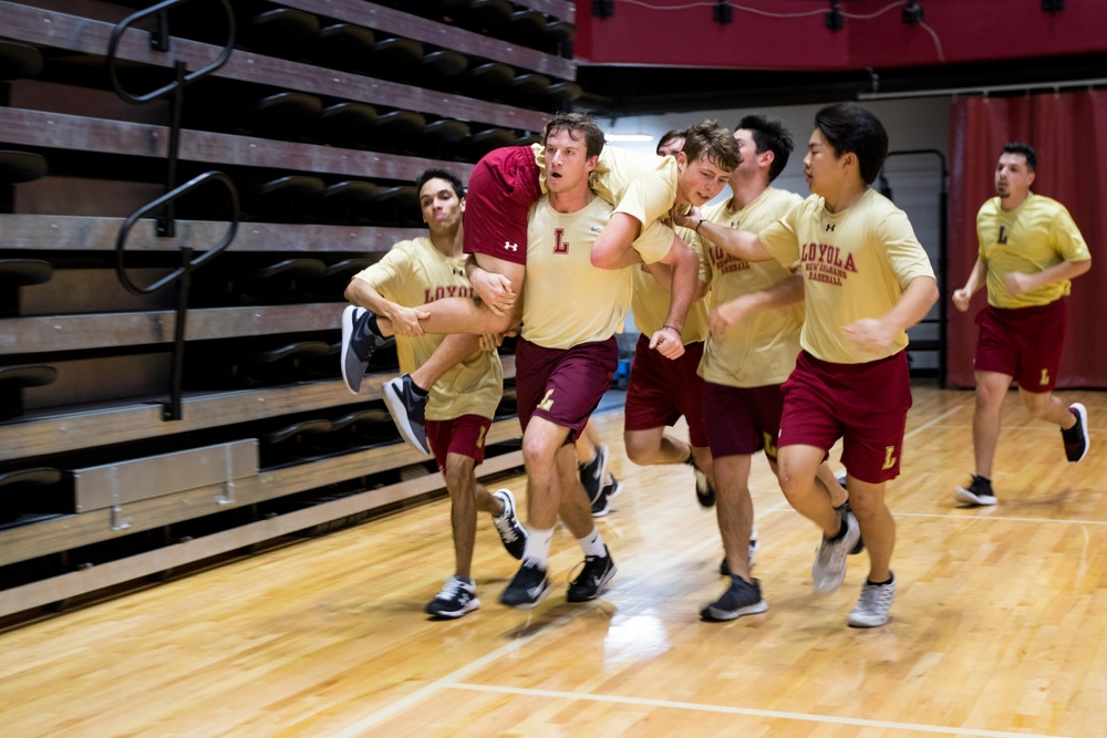 MARFORRES Marines Lead Workout with Loyola University Baseball Team