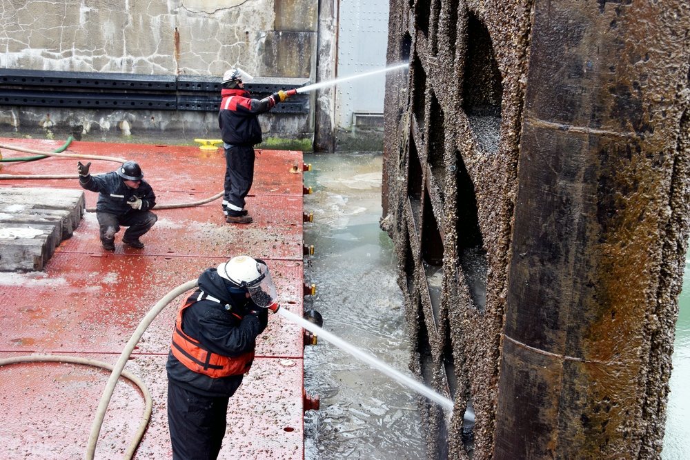 Hosing down the gates