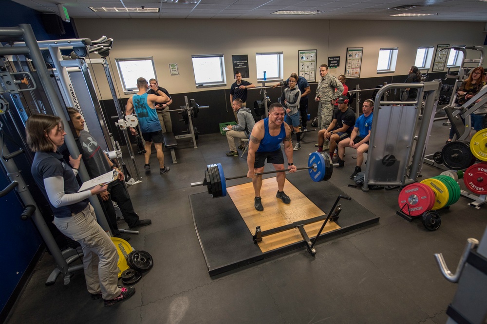 Deadlift, bench press competition brings out Schriever’s strongest