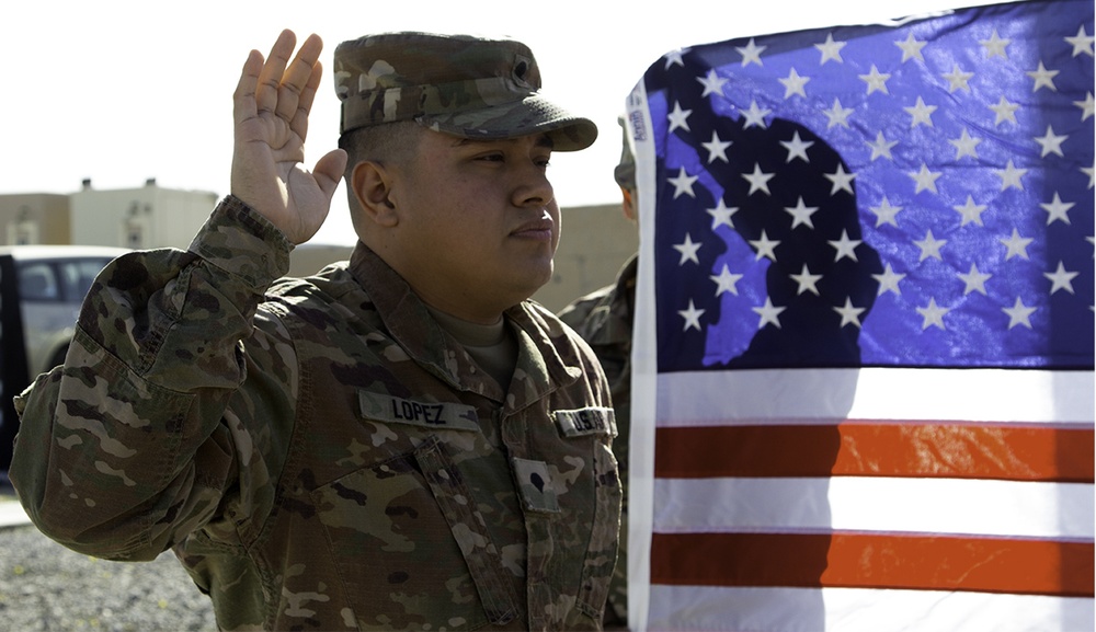 Reenlistment - Spc. Edwin Lopez