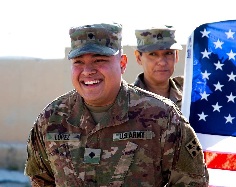 Reenlistment - Spc. Edwin Lopez