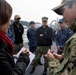Fire Controlman 1st Class Richardallan Mascardo, from San Diego, gives a presentation on the Ticonderoga-class guided-missile cruiser USS Antietam (CG 54) to Sailors from the Japan Maritime Self-Defense Force (JMSDF) during the 7th Fleet Sailor of the Yea